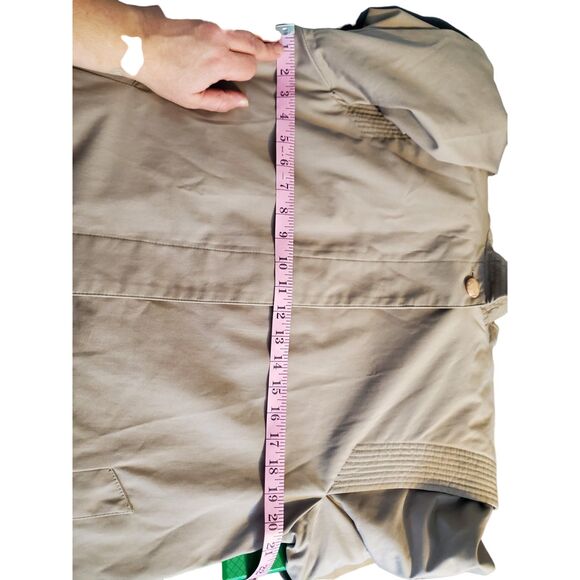 1980s Fleetstreet Size 14 Khaki Trench Coat Women’s Tan Vintage Jacket Classic - Picture 9 of 10